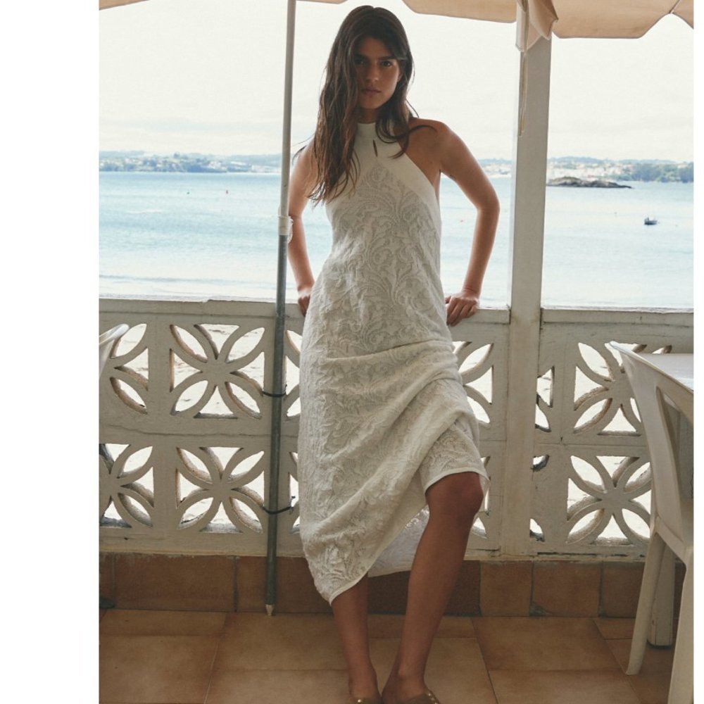 Zara knit beach coverup dress